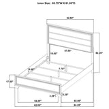 Wright 52-inch Upholstered Bed Brown Oak