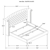 Melody Upholstered Wingback Bed