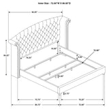 Melody Upholstered Wingback Bed