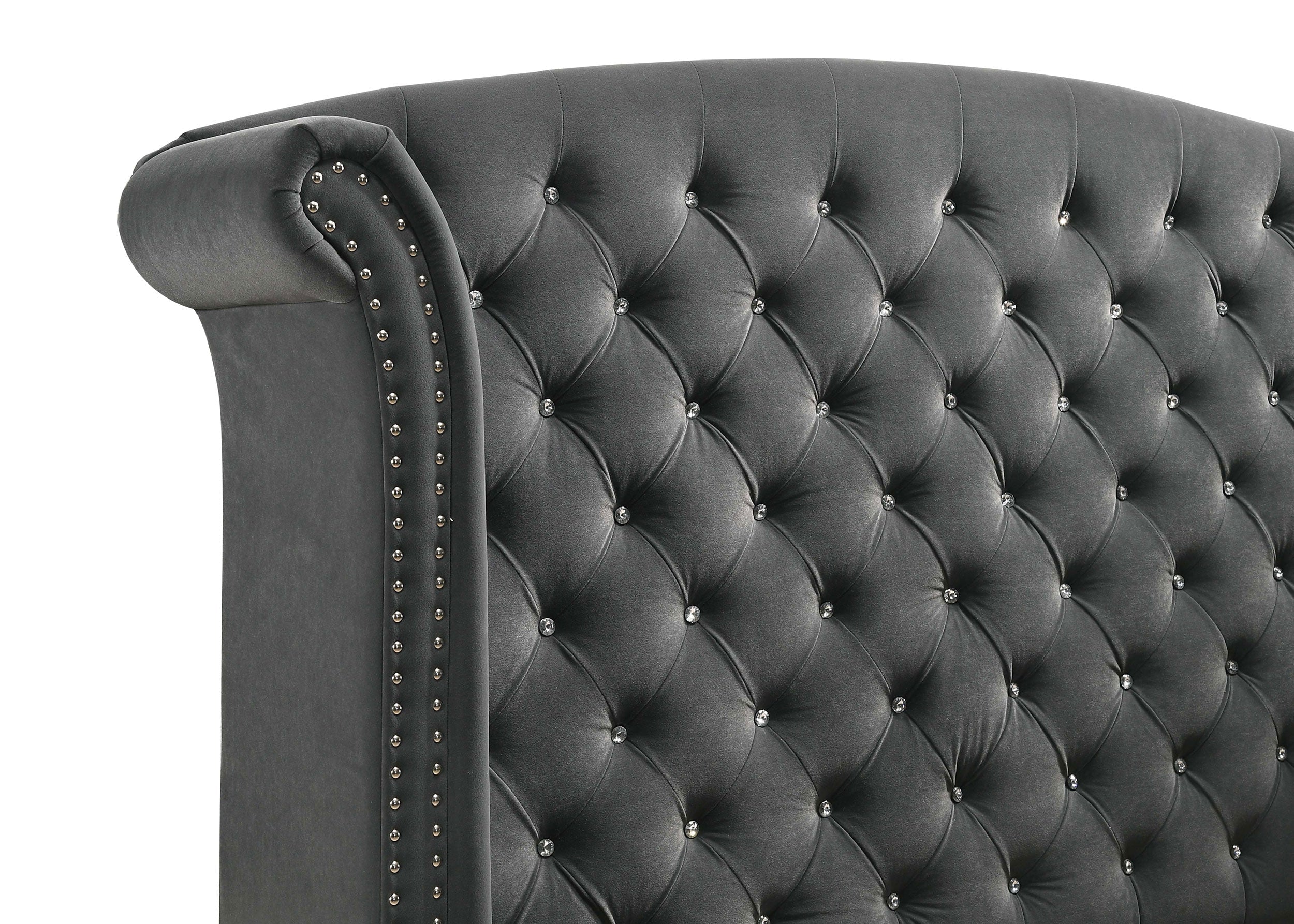 Melody Upholstered Wingback Bed