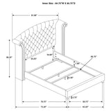 Melody Upholstered Wingback Bed