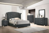 Melody Upholstered Wingback Bed