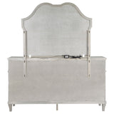 Evangeline 9-drawer Dresser with Mirror Silver Oak