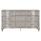Evangeline 9-drawer Dresser Silver Oak