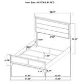 Welsley 50-inch Upholstered Bed Walnut
