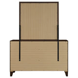 Welsley 6-drawer Dresser and Mirror Walnut