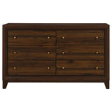 Welsley 6-drawer Dresser Cabinet Walnut
