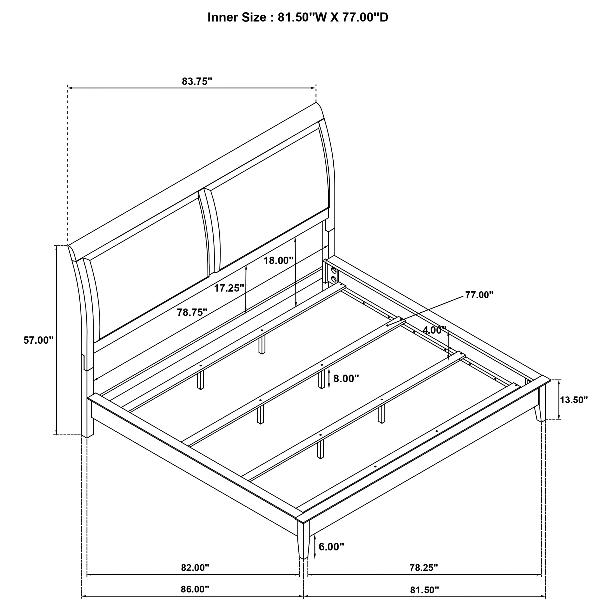 Bexhill 56-inch Upholstered Panel Bed
