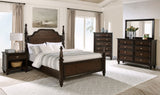 Andover 63-inch Four Poster Bed Dark Oak