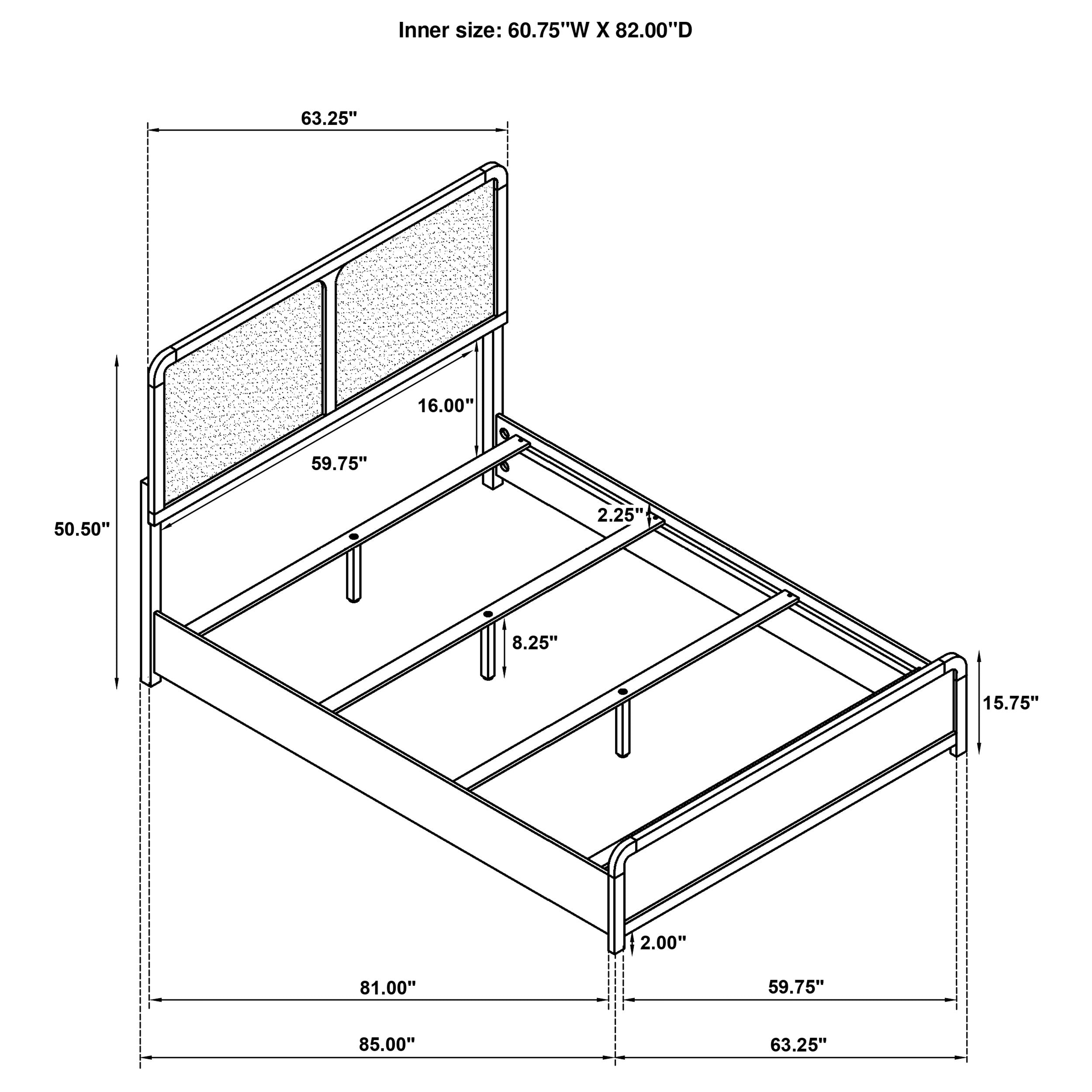 Cavelle 51-inch Upholstered Bed