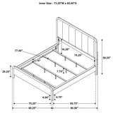 Amsbury 59-inch Upholstered Bed Nutmeg