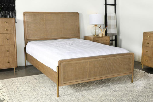 Arini Rattan Panel Bed