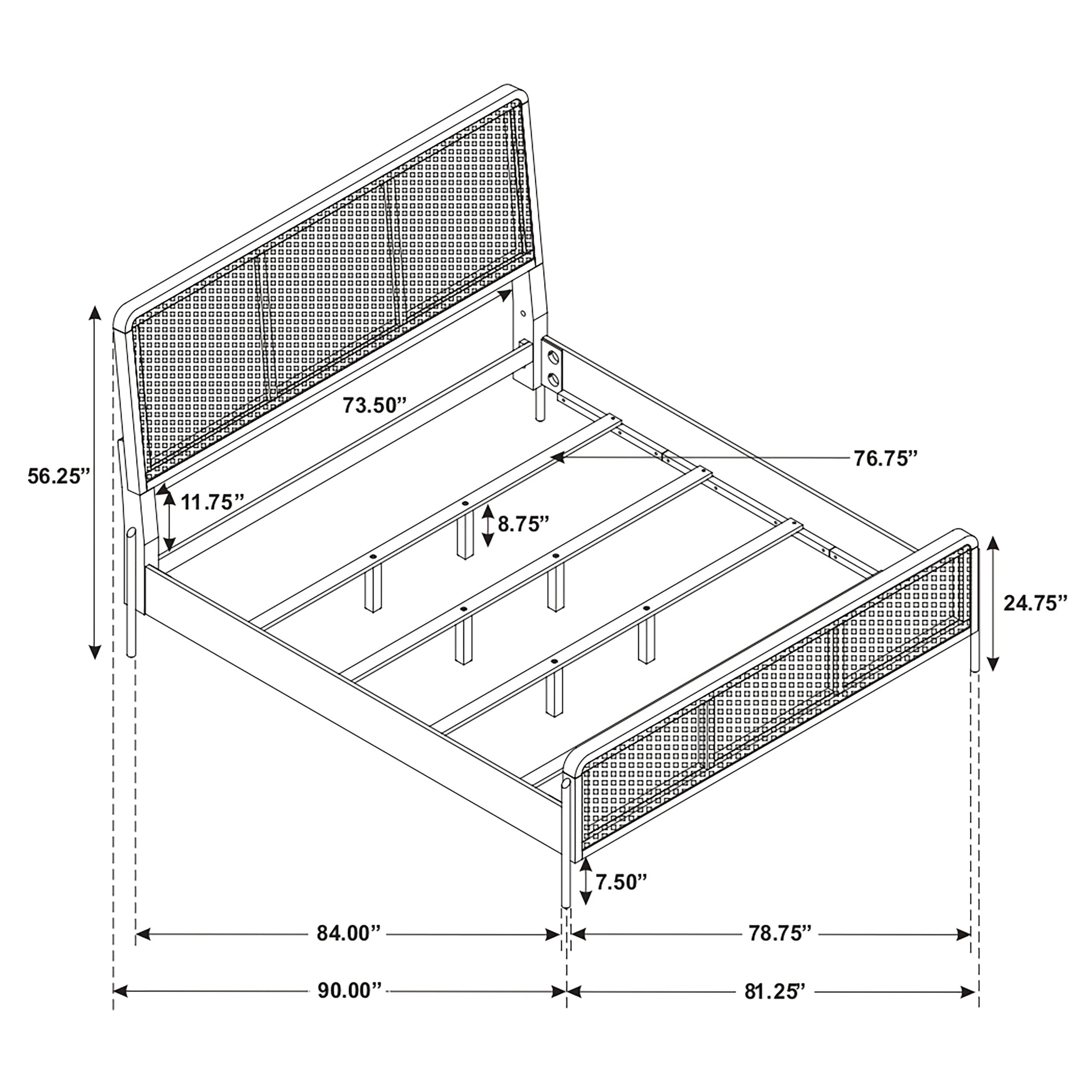 Arini Rattan Panel Bed