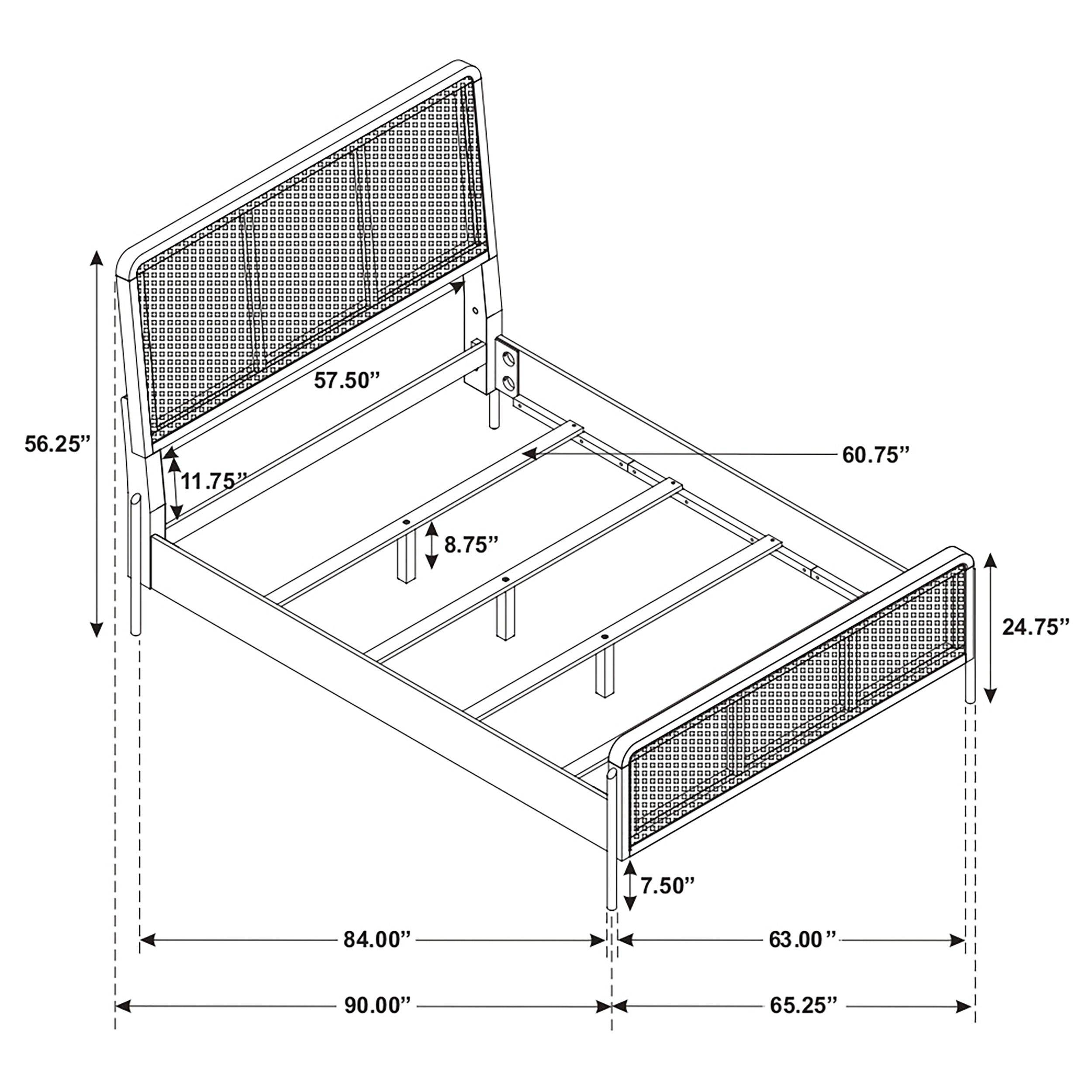 Arini Rattan Panel Bed