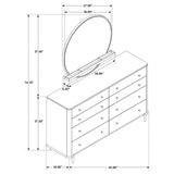 Arini 8-drawer Dresser with Mirror