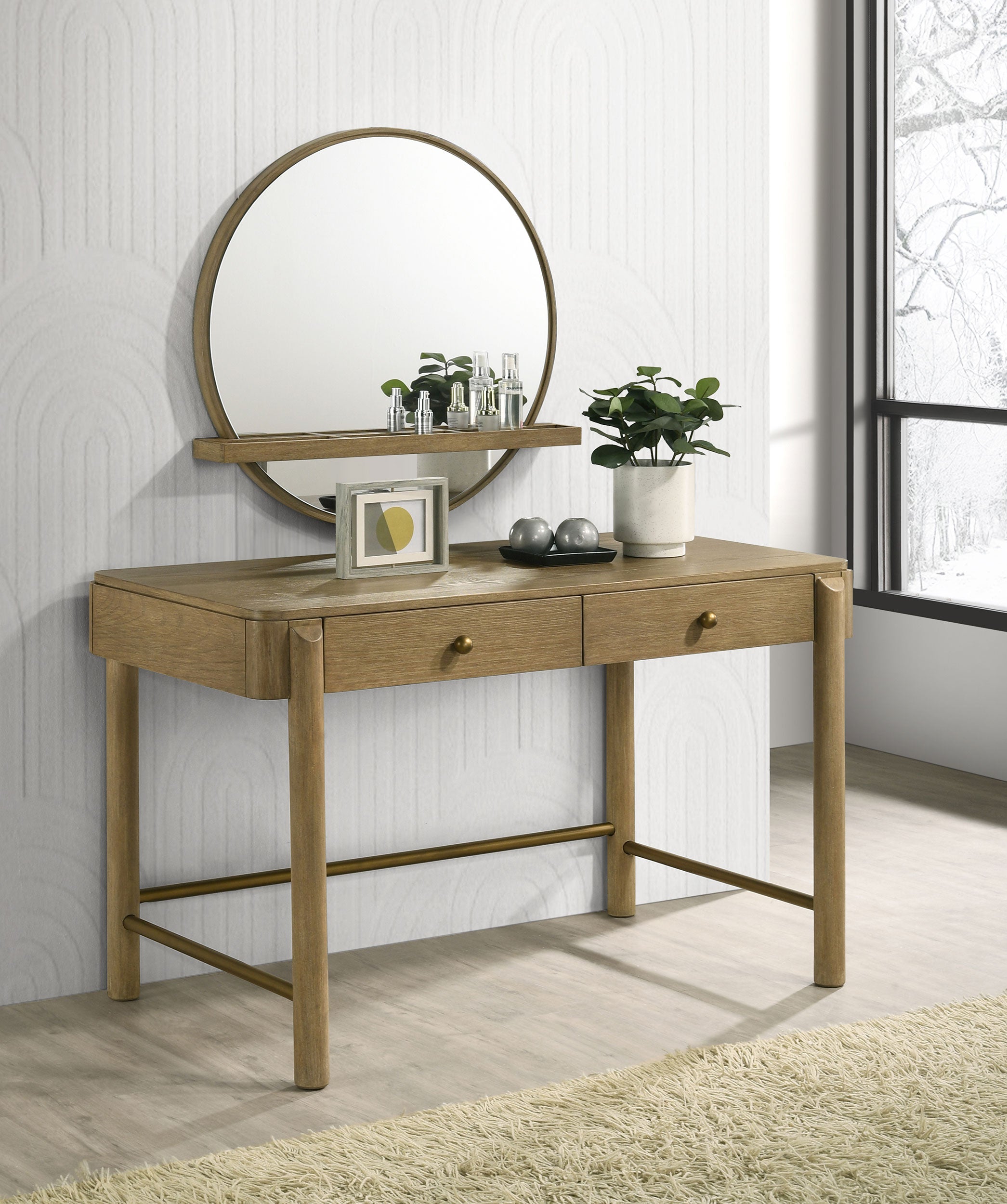 Arini Makeup Vanity Table and Mirror Set