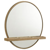 Arini Round Vanity Wall Mirror with Shelf