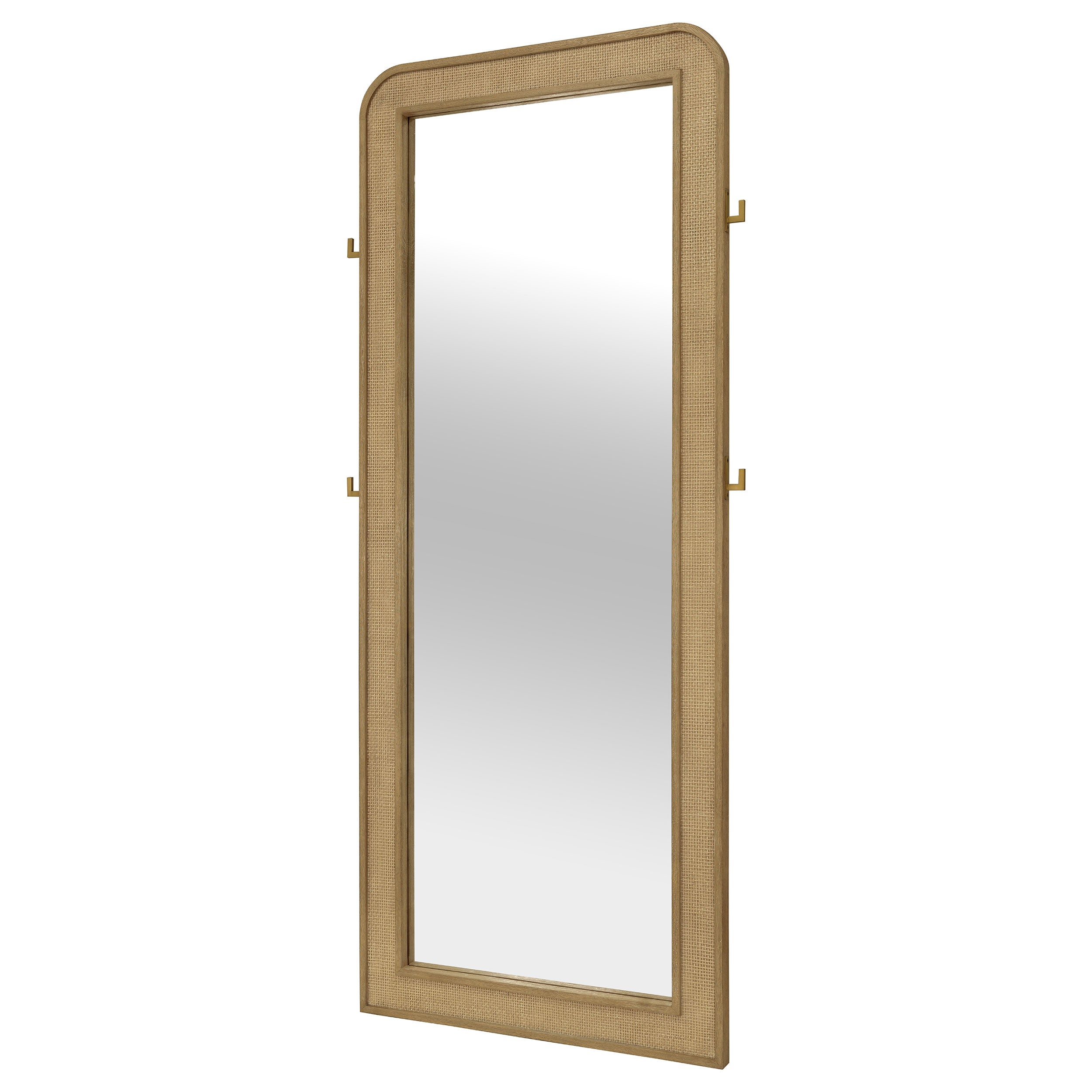 Arini Cane Weave Full Length Standing Floor Mirror