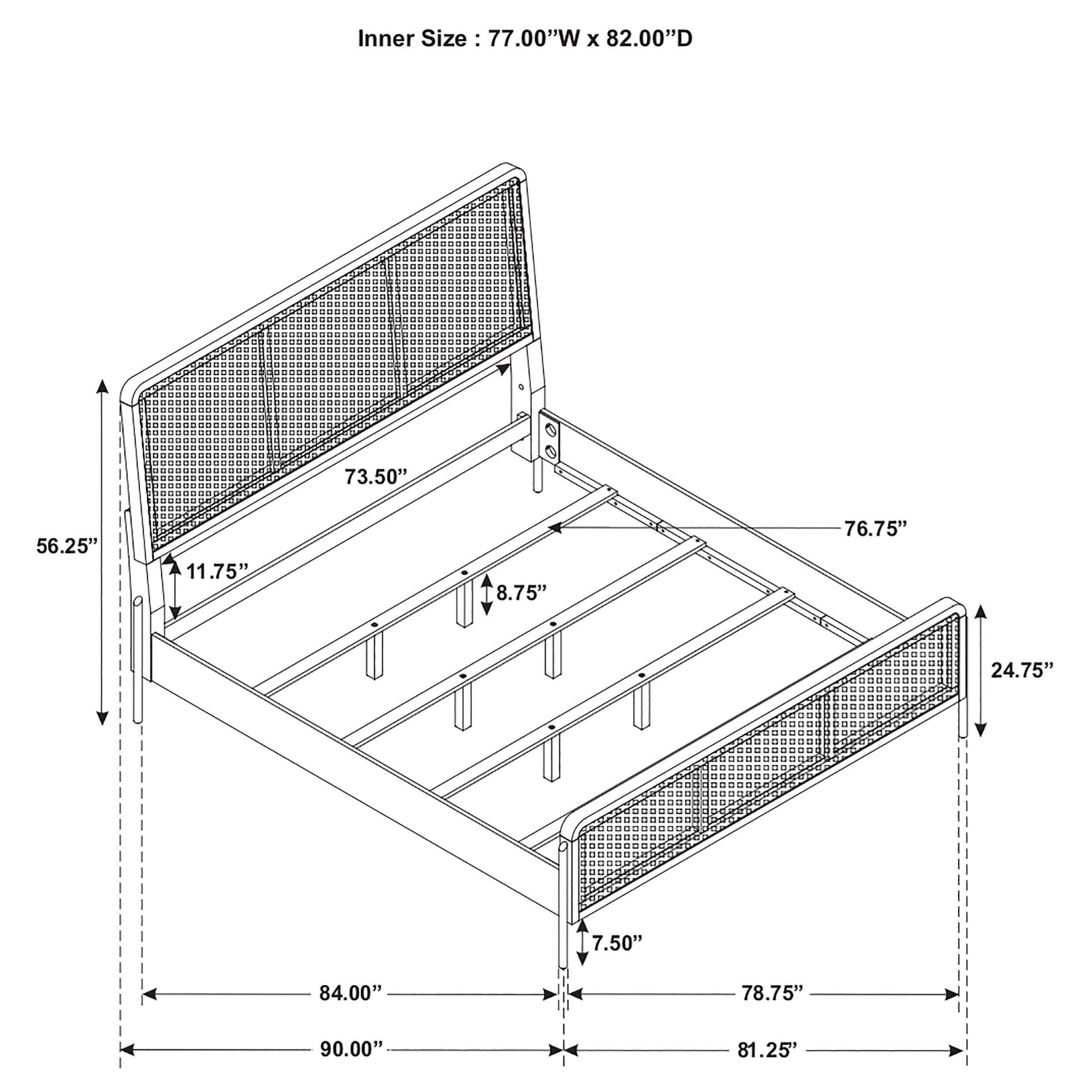 Arini Rattan Panel Bed
