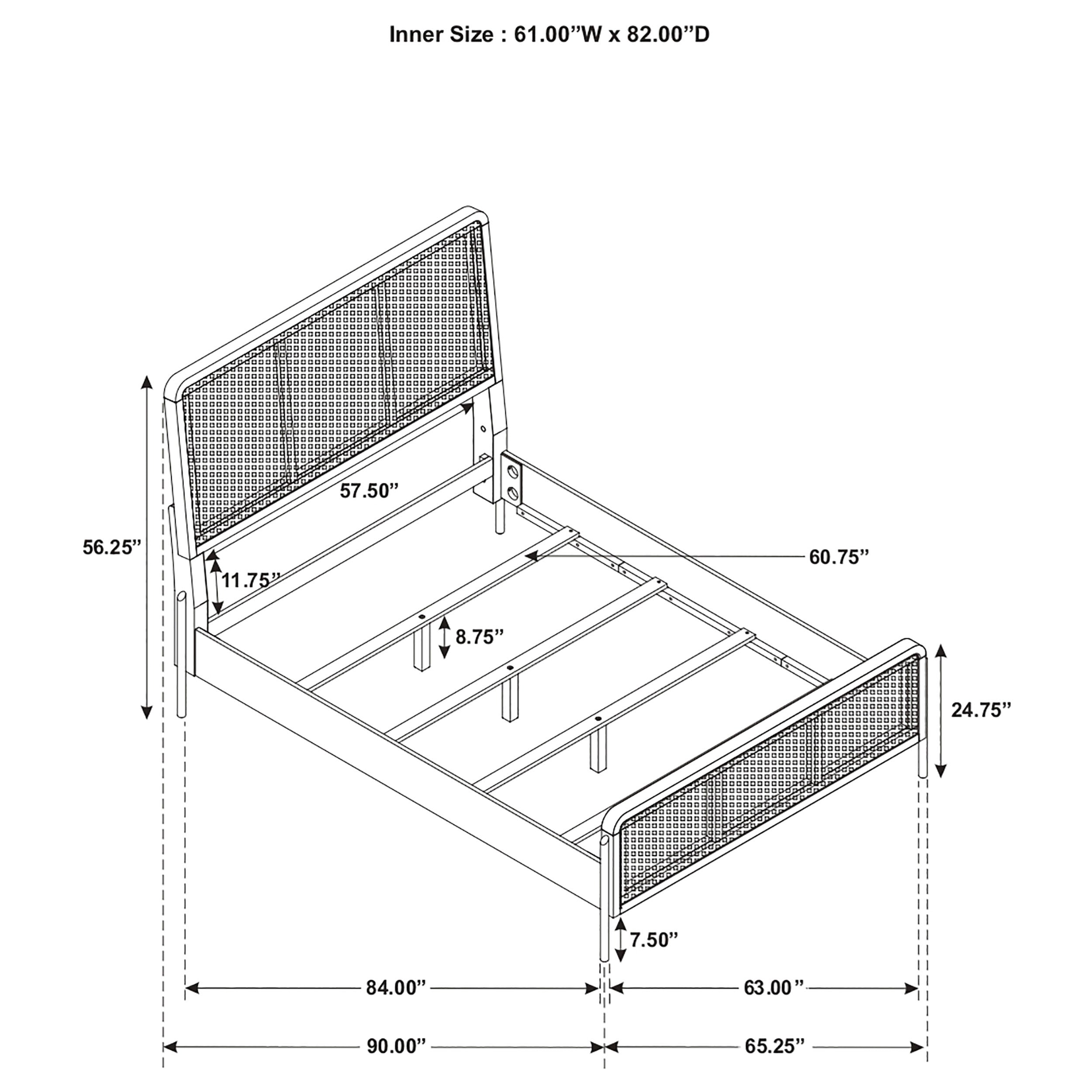 Arini Rattan Panel Bed