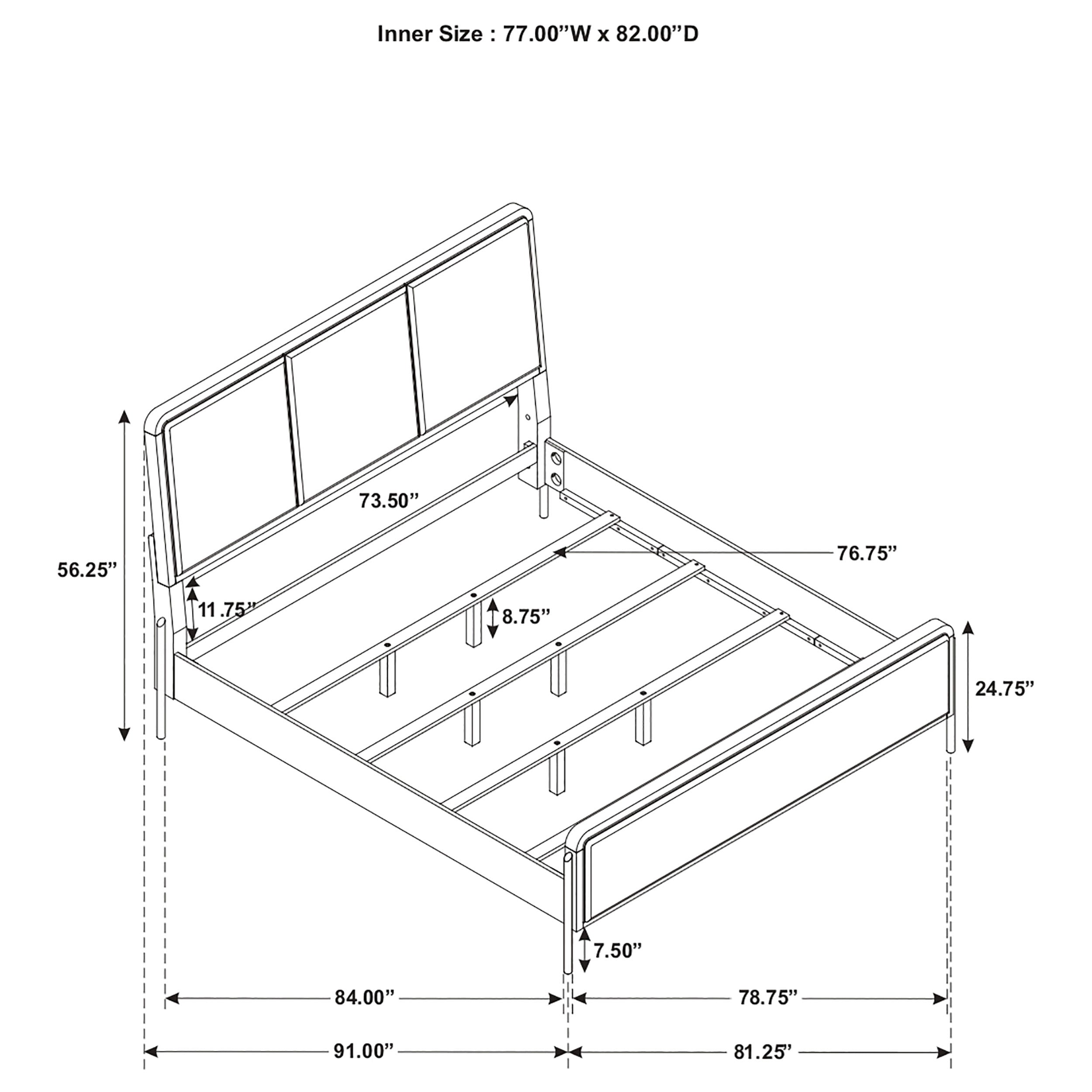 Arini Upholstered Panel Bed
