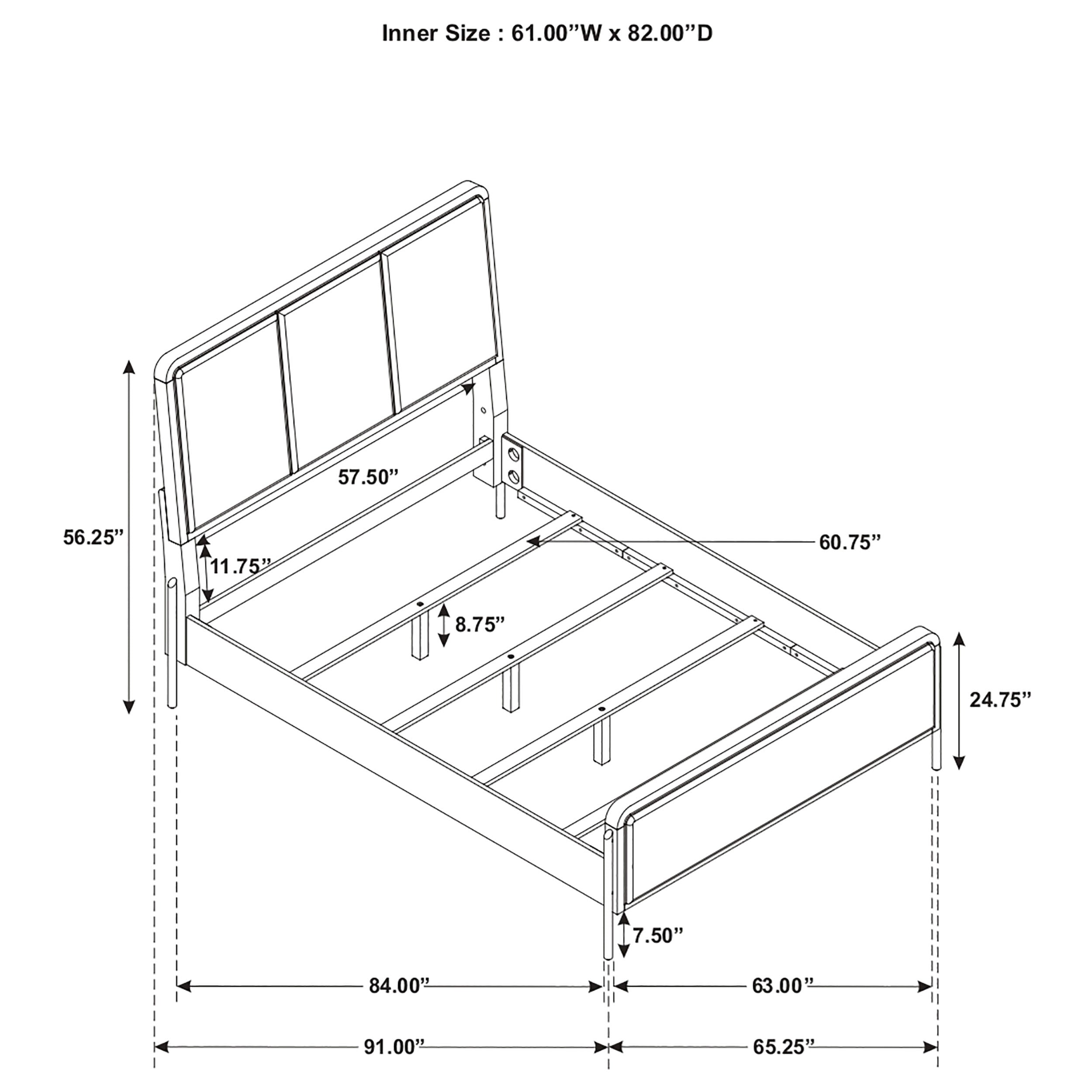 Arini Upholstered Panel Bed