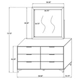 Kendall 6-drawer Dresser with Mirror
