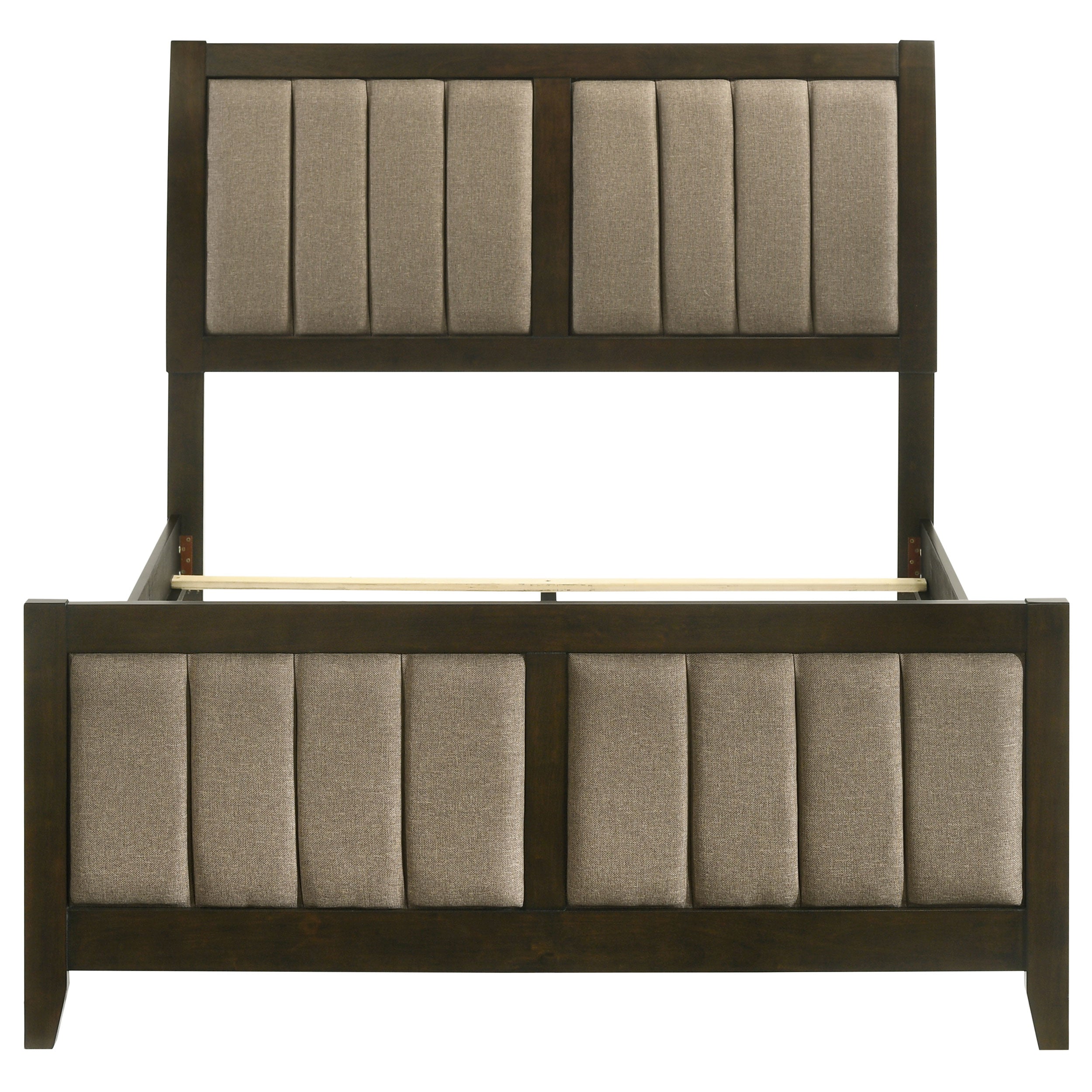 Wilkes 51-inch Upholstered Bed Dark Cocoa