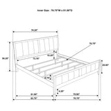 Wilkes 51-inch Upholstered Bed Dark Cocoa