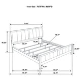Wilkes 51-inch Upholstered Bed Dark Cocoa