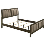Wilkes 51-inch Upholstered Bed Dark Cocoa