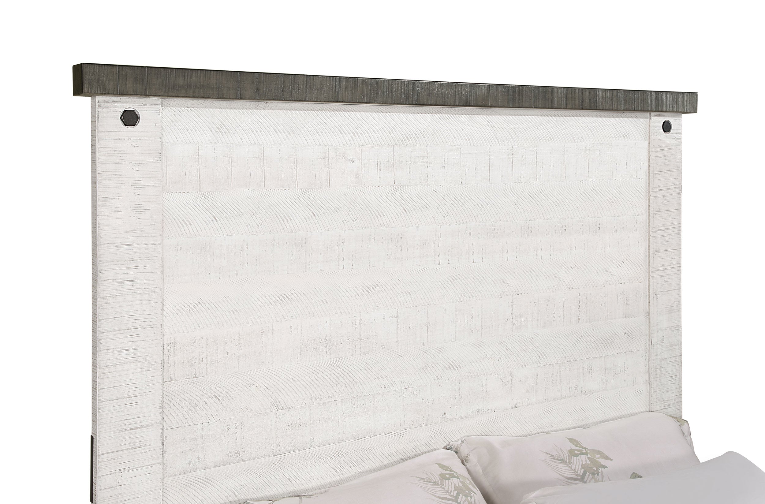 Lilith Wood Panel Bed Distressed