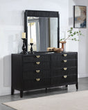 Brookmead 8-drawer Dresser with Mirror Black