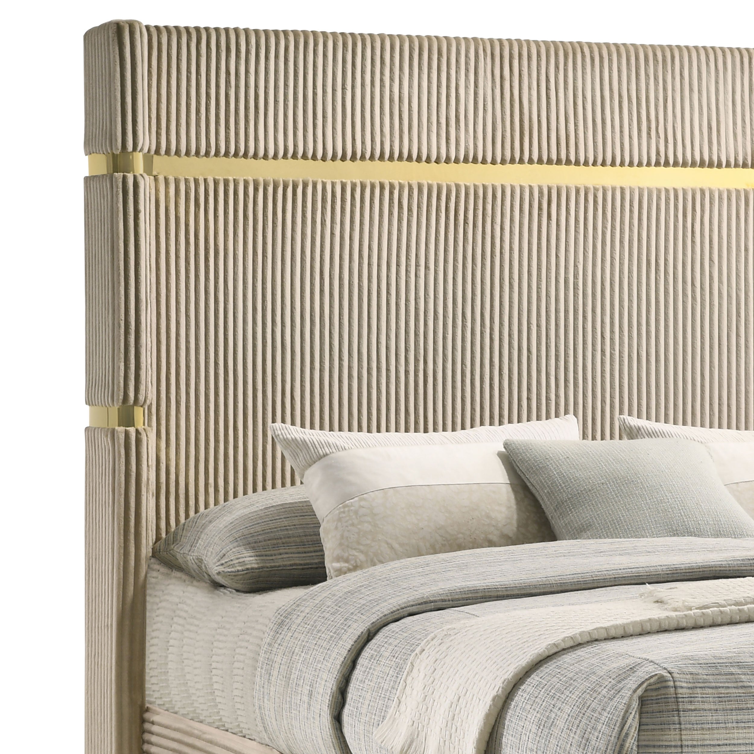 Lucia 61-inch Upholstered Wingback Bed