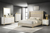 Lucia 61-inch Upholstered Wingback Bed