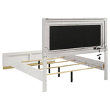 Caraway Wood LED Panel Bed