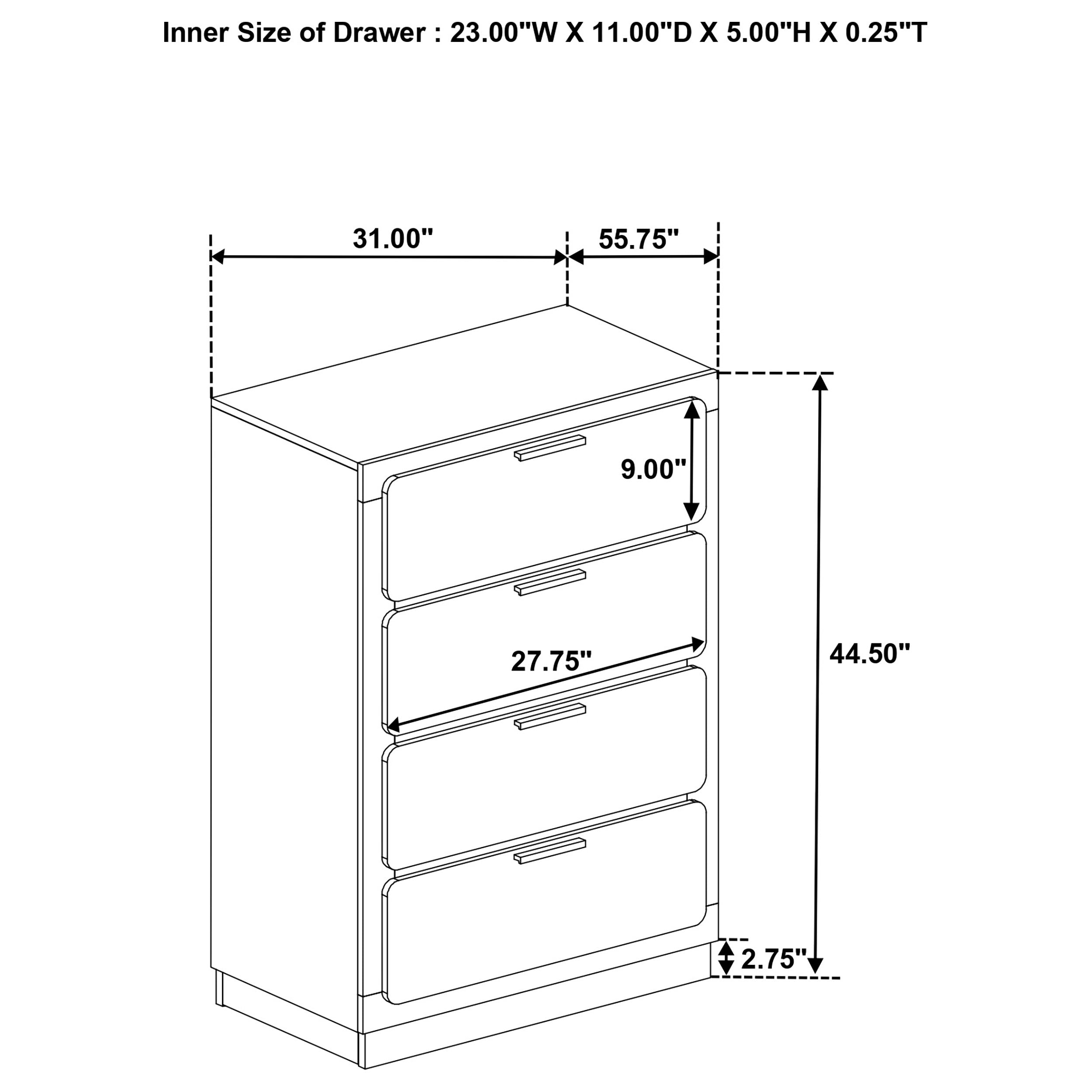 Caraway 4-drawer Bedroom Chest