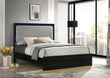 Caraway Wood LED Panel Bed