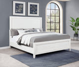 Marielle Upholstered Panel Bed Distressed