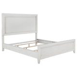Marielle Upholstered Panel Bed Distressed