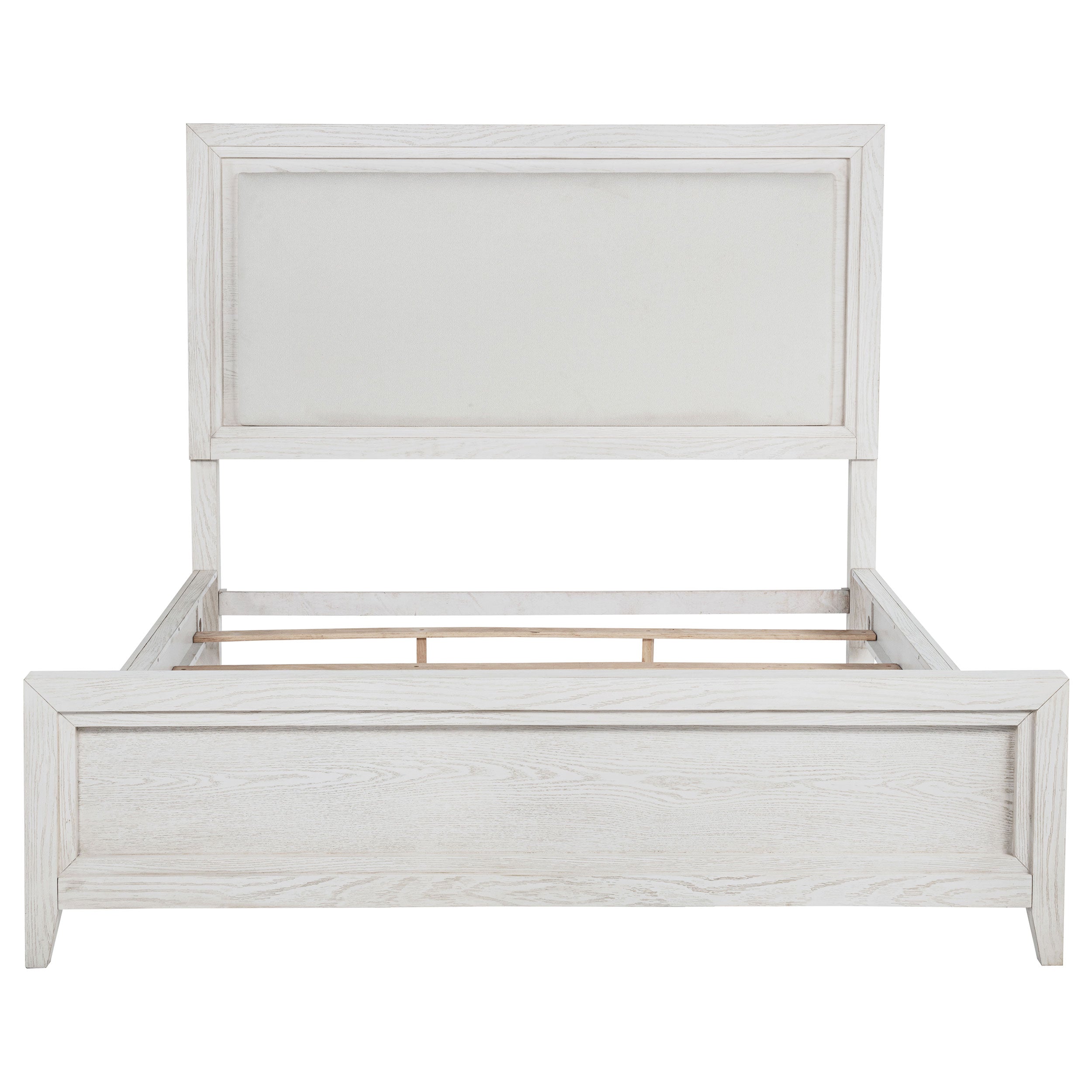 Marielle Upholstered Panel Bed Distressed