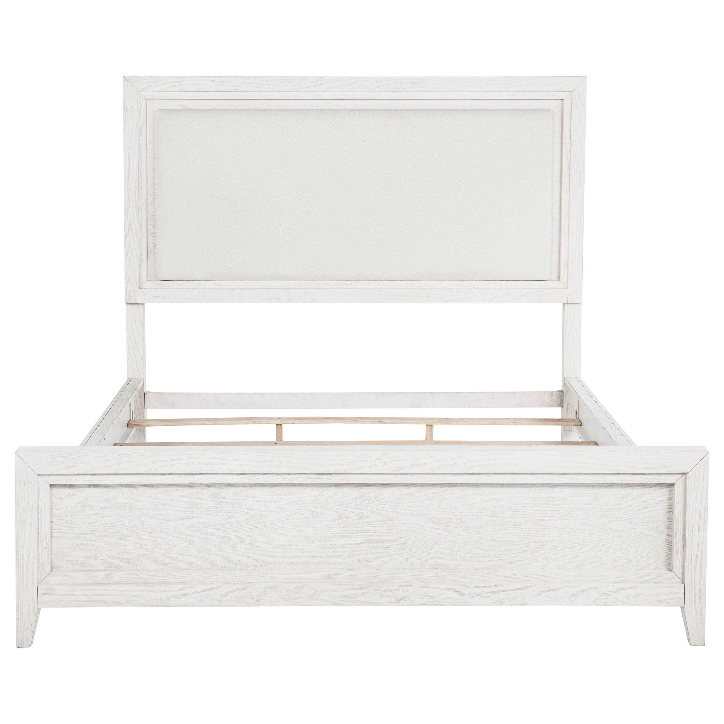 Marielle Upholstered Panel Bed Distressed