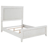 Marielle Upholstered Panel Bed Distressed