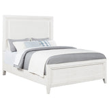 Marielle Upholstered Panel Bed Distressed