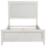 Marielle Upholstered Panel Bed Distressed