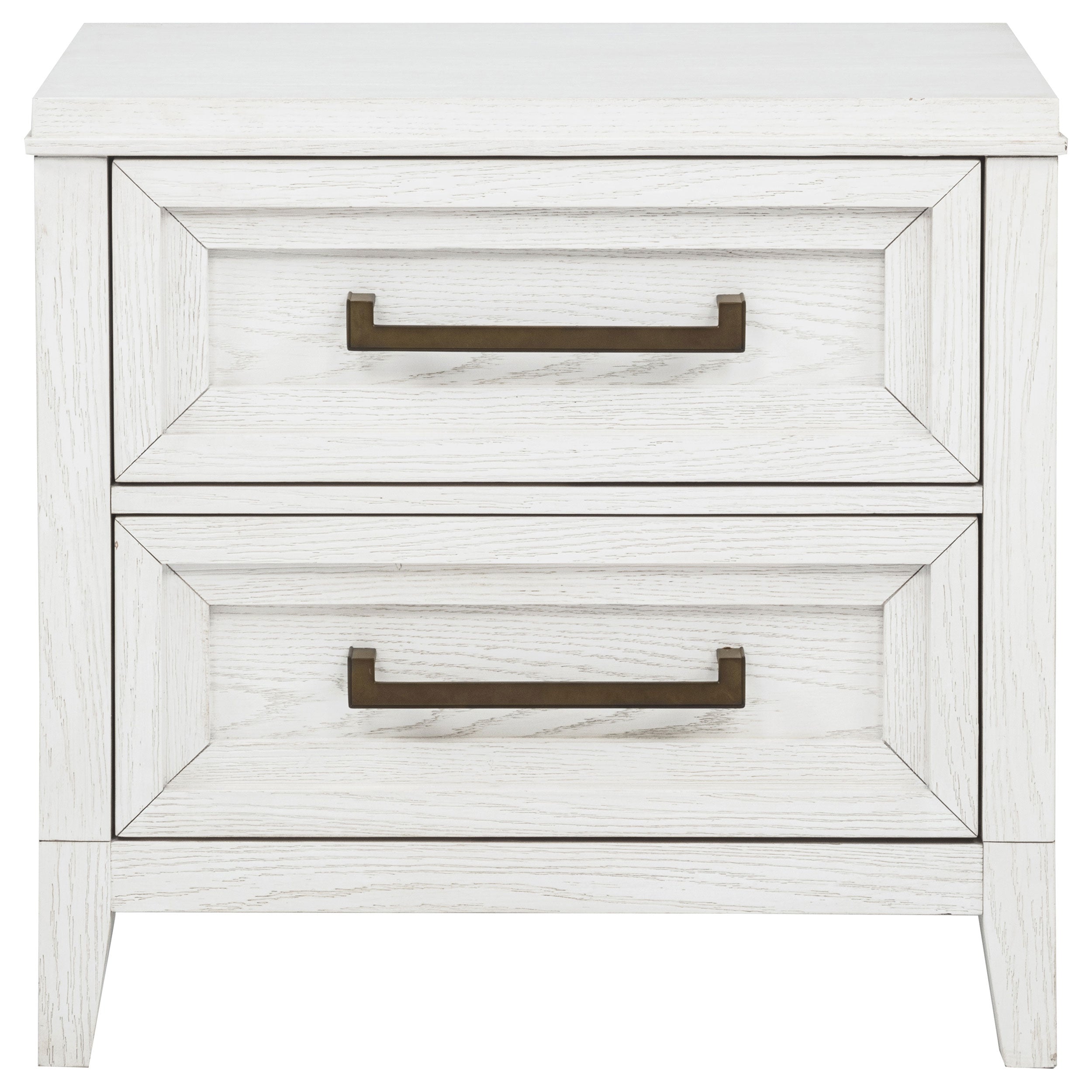 Marielle 2-drawer Nightstand Bedside Table Distressed White