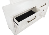Marielle 6-drawer Dresser with Mirror Distressed White