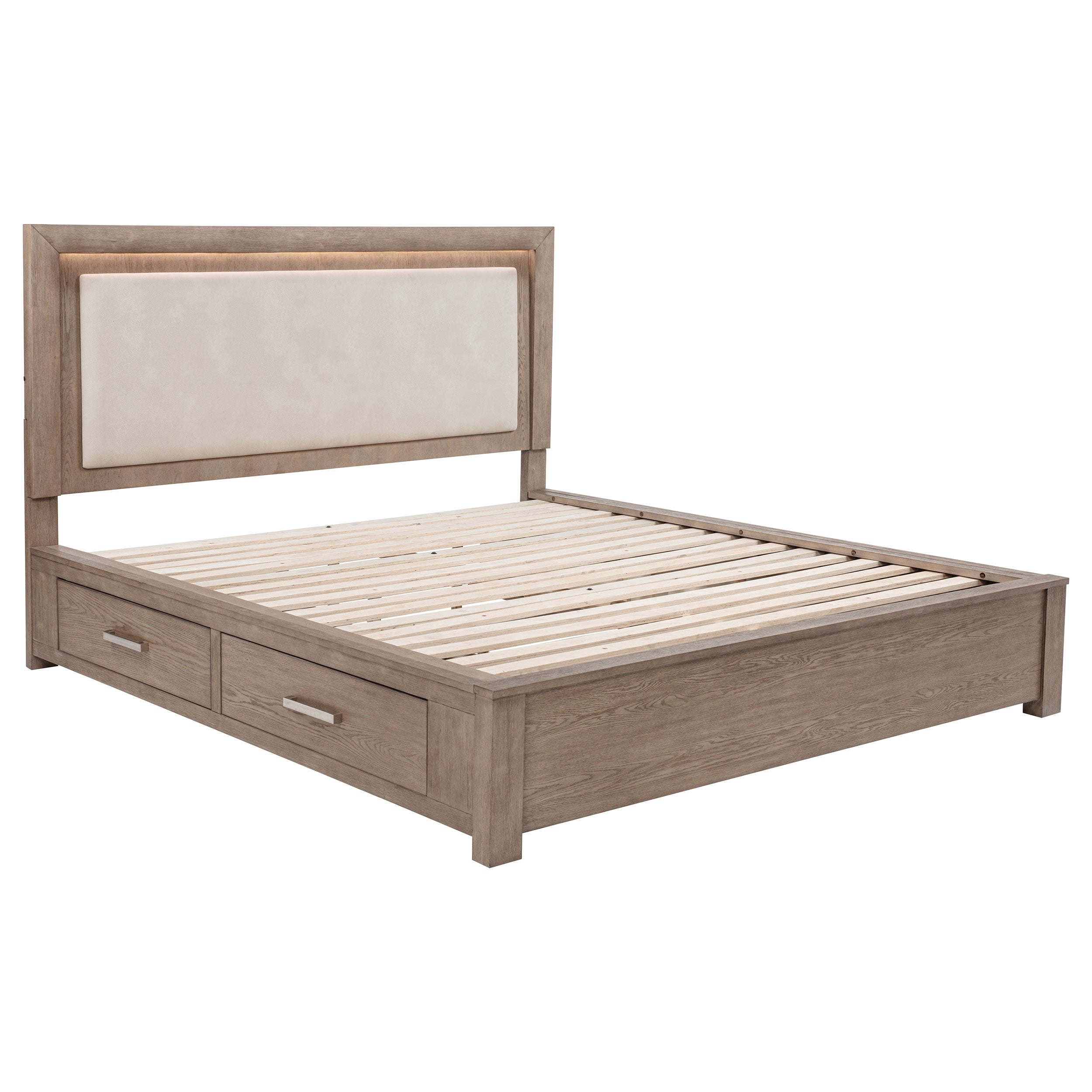 Kenora 56-inch LED Storage Bed Barley Brown