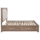 Kenora 56-inch LED Storage Bed Barley Brown