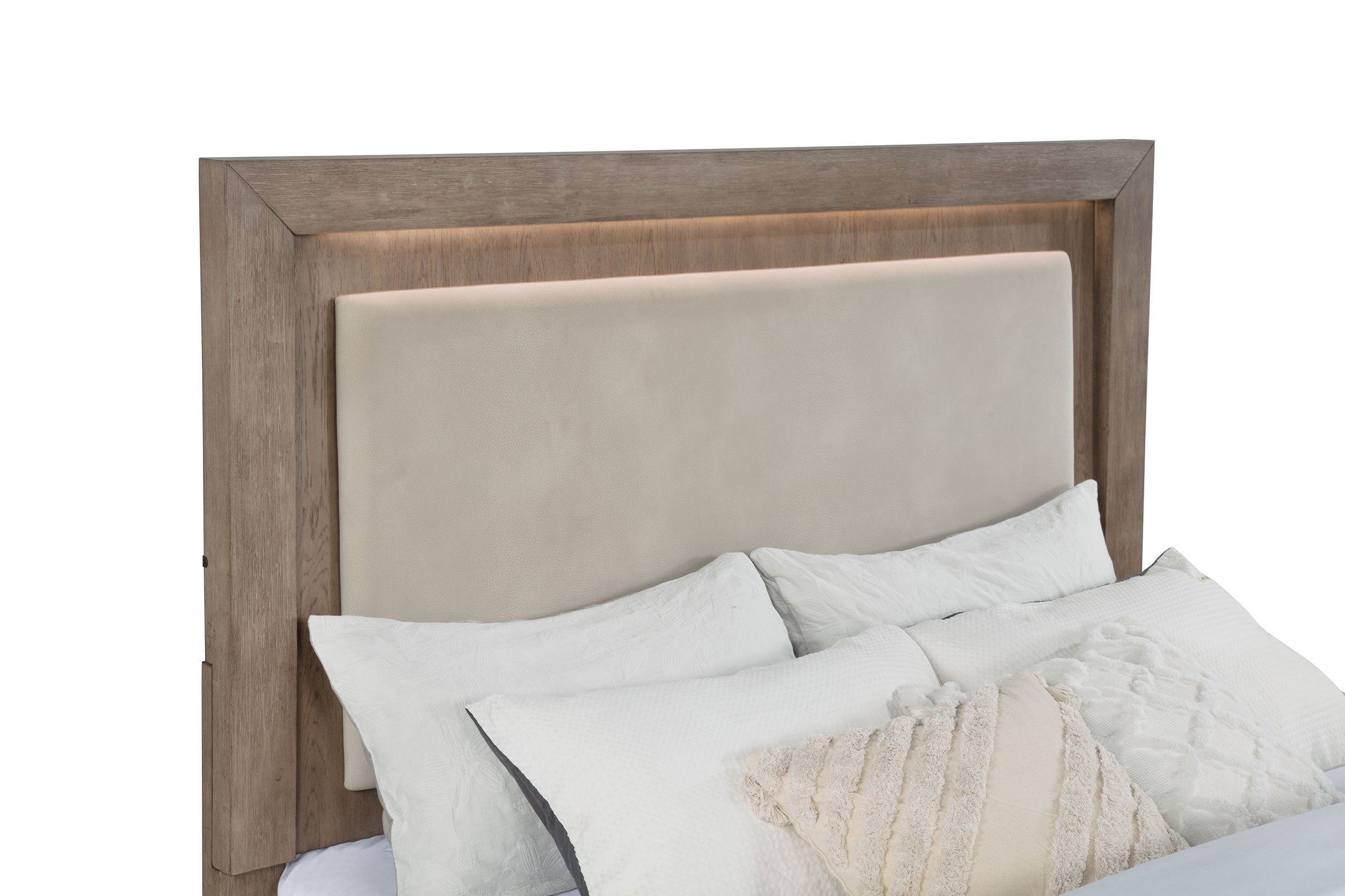 Kenora 56-inch LED Storage Bed Barley Brown